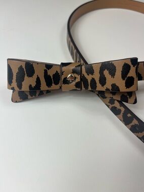 Kate Spade New York Leopard Print Bow Belt